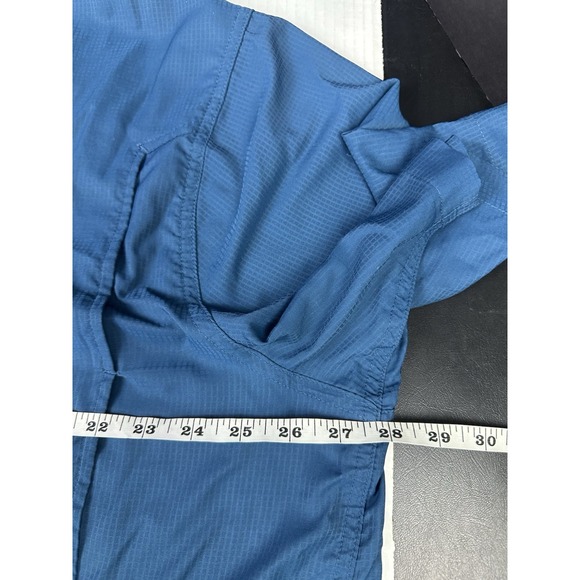 AFTCO Shirt Mens 2XL Blue Aftech SS Button Up Stretch Vented Fishing Outdoor - Picture 7 of 7